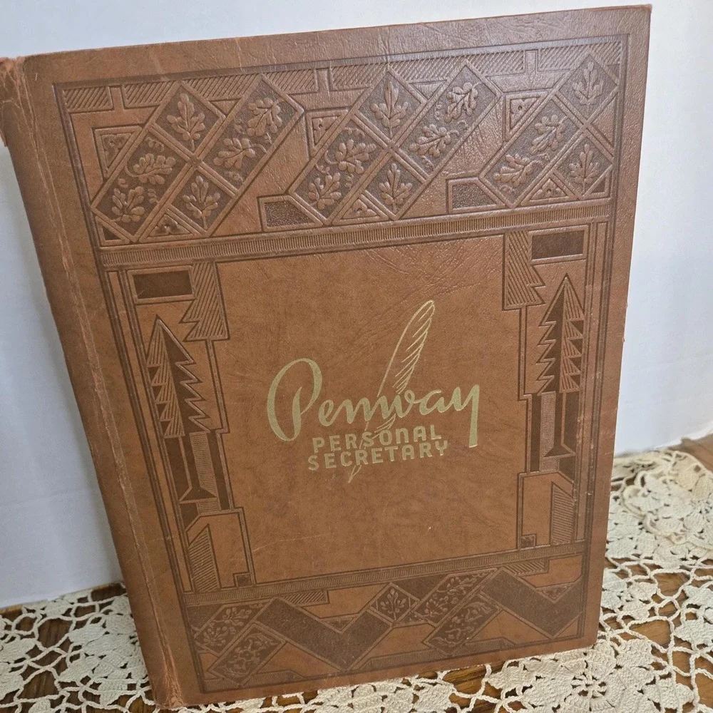 Vintage Pembay Personal Secretary Legal‎ Pad Portfolio hardcover, etched design